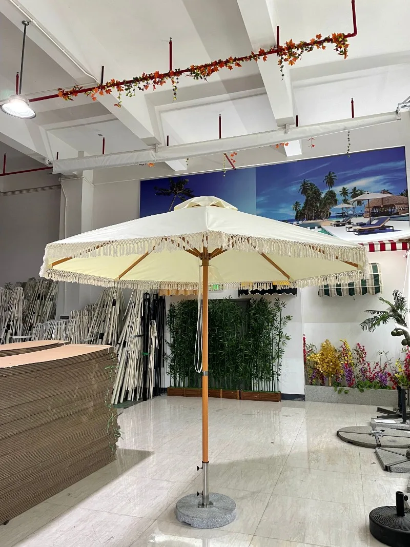 Hot Sale Beach Medium Pole Umbrella Flower Wedding Umbrella Decoration Customized Giant Printed Umbrella Wall Fast Delivery