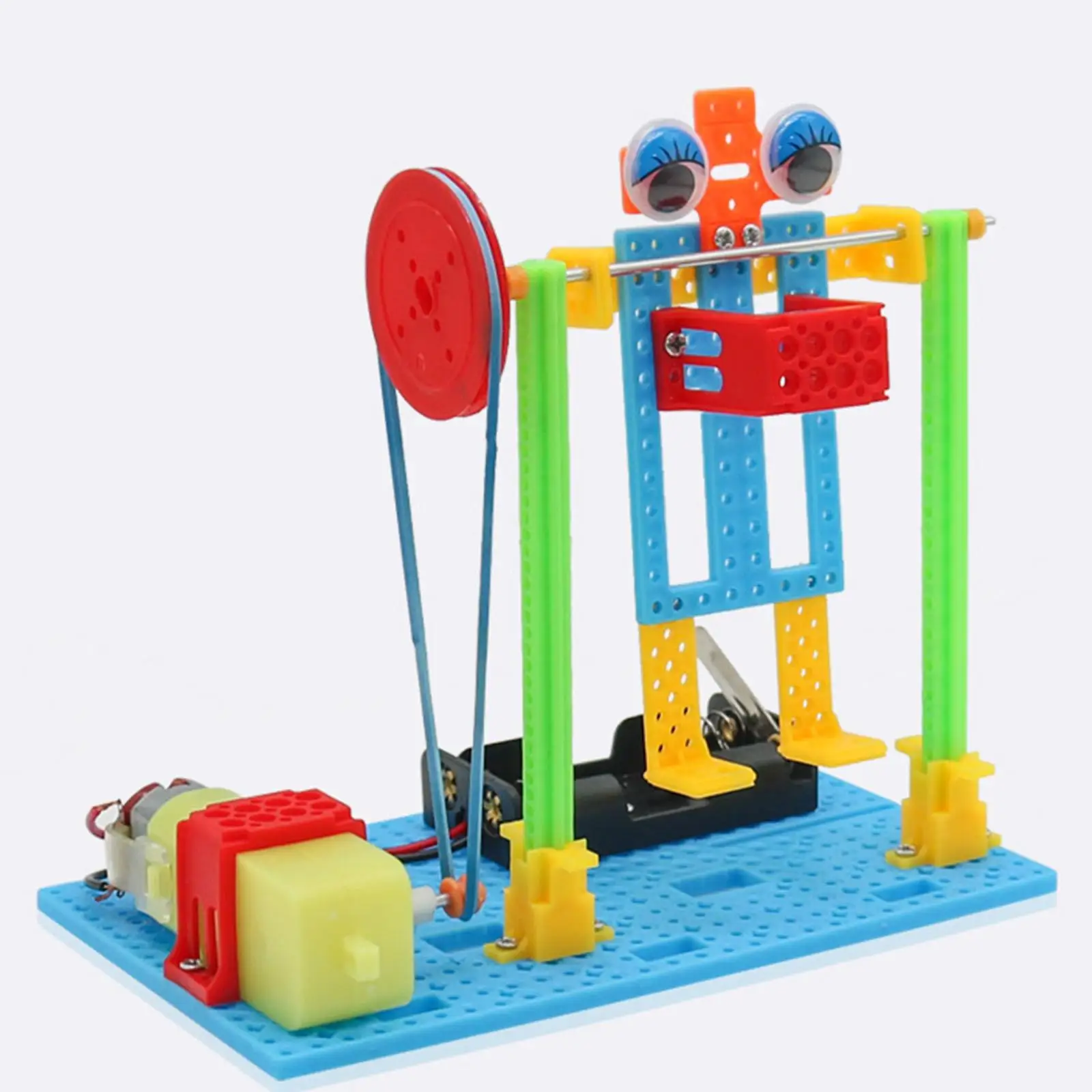 مجموعة المحرك شريط أفقي روبوت نموذج مشاريع الهندسة العلمية أنشطة لعبة الجذعية بناء الروبوت للأطفال من سن 8 إلى 12 عامًا