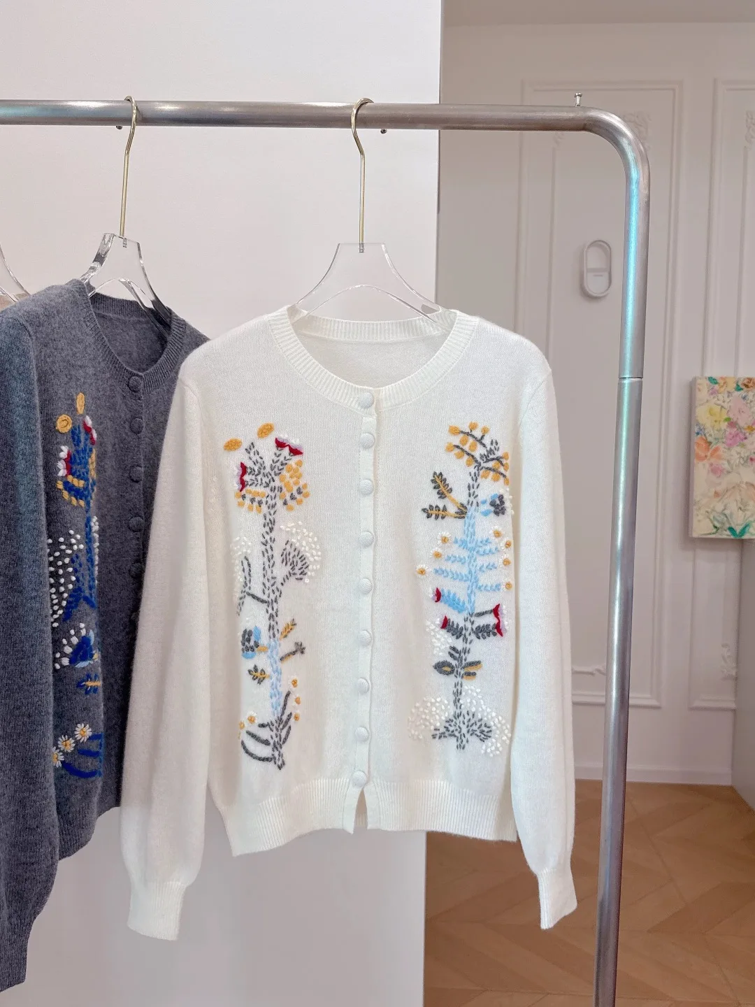 

Floral Handwork Hook Long Sleeve Cardigans 2025 New Design