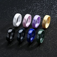 1 Piece 6mm-Wide Bio ceramic Ring for Women and Mens- Stylish and Hypoallergenic Unisex Couple Rings