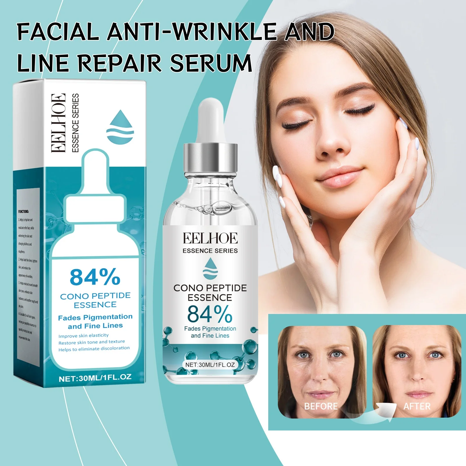

Hyaluronic Acid Face Serum for Lifting & Hydrating Skin Plumping Elasticity Moisturizer Non-Sticky Firming Essence Skincare
