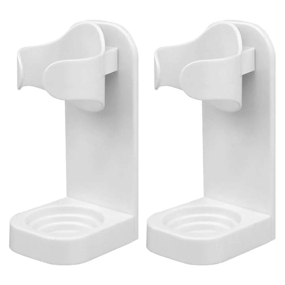 

2pcs Electric Toothbrush Holder Wall Mounted Rack Bathroom Adhesive No Drill Strong Plastic Modern Bath Storage Shower Organizer