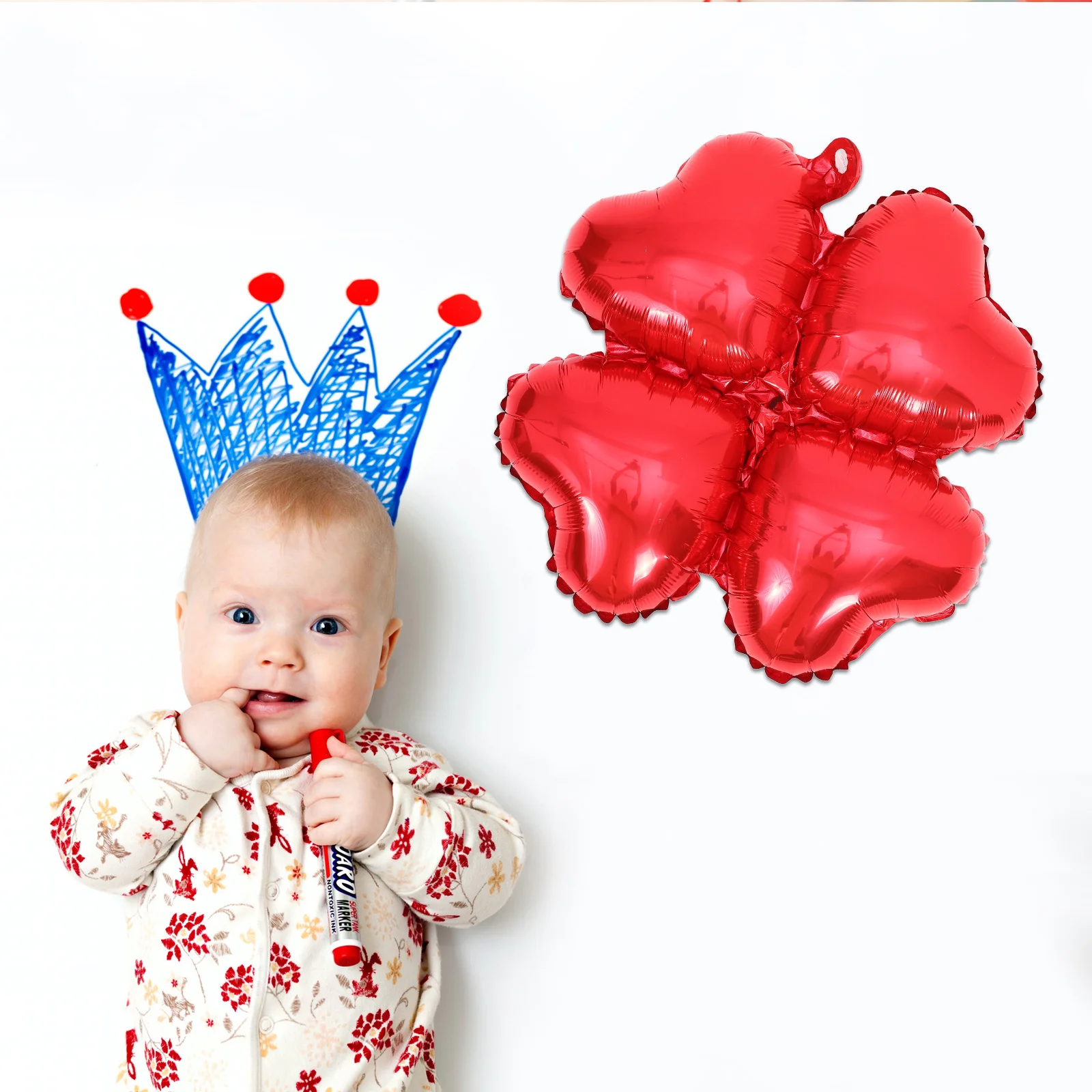 

50Pcs Heart Shape Four Leaf Clover Foil Balloons Festival Wedding Birthday Party Reusable Decoration Festival Balloon
