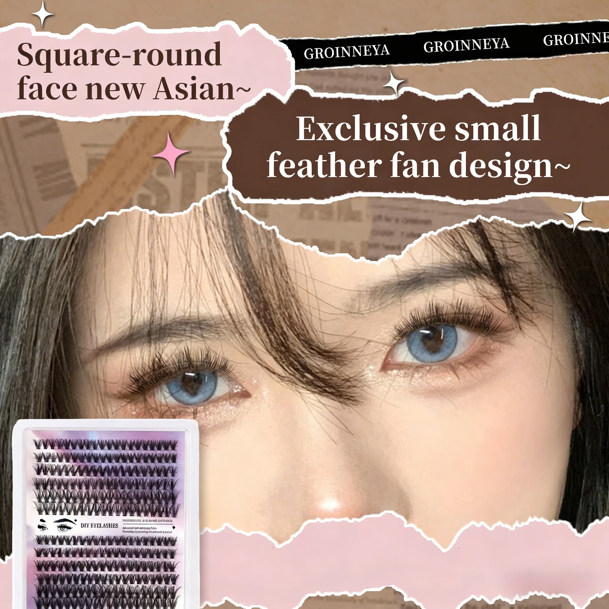 Cils de vison 3D russe individuel, grappe de cils naturels, Extension de cils, outils de maquillage, vente en gros