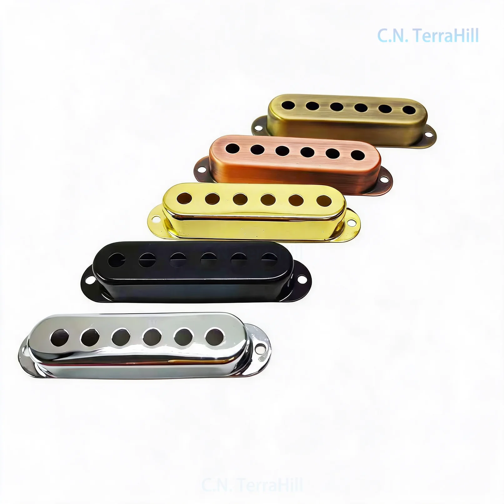 Electric Guitar Pickup Cover Metal Brass Single Coil Pickup Shell Copper Housing 5 Colors