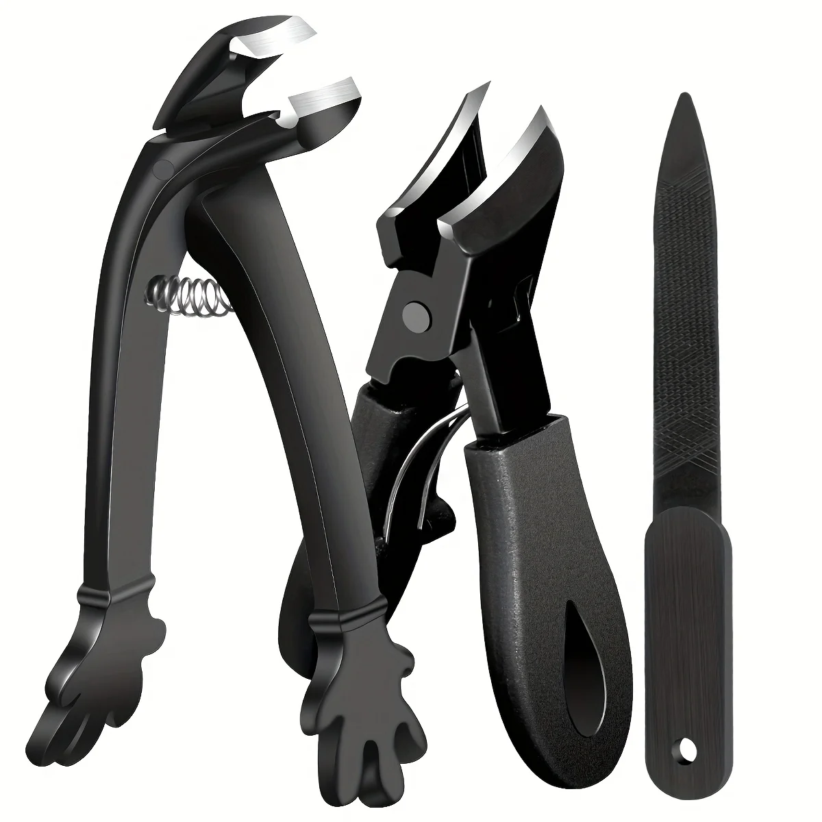 Nail clipper set suitable for thick nail angle stainless steel material to prevent dirt and messy cutting