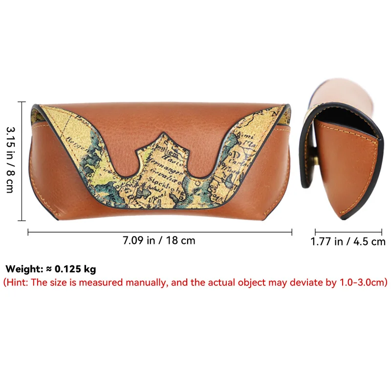 Handmade 1PC Top Layer Cow Leather Glasses Cover Case Storage Bag Sunglasses Protective Box Eyeglasses Holder Men Women