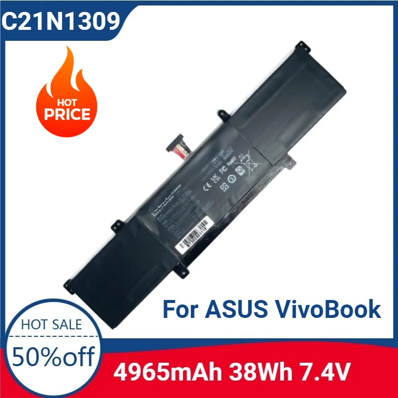 New High-quality 7.4V 38Wh 4965mAh C21N1309 Laptop Battery for ASUS VivoBook S301LA S301LP Q301L C21PQ2H 0B200-00580100M Tablet