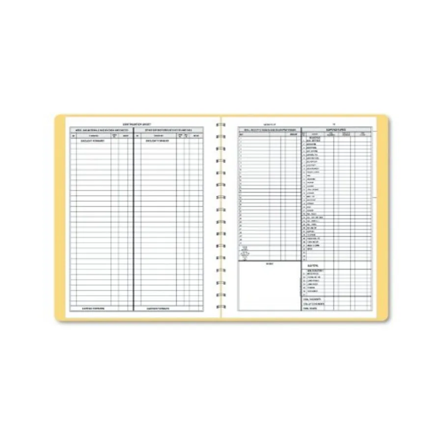 

612 Bookkeeping Record, Tan Vinyl Cover, 128 Pages, 8 1/2 x 11 Pages