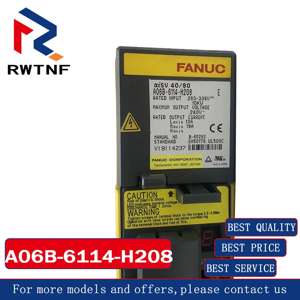 Brand New Genuine A06B-6114-H208 FANUC drive amplifier,100% original warehouse stock