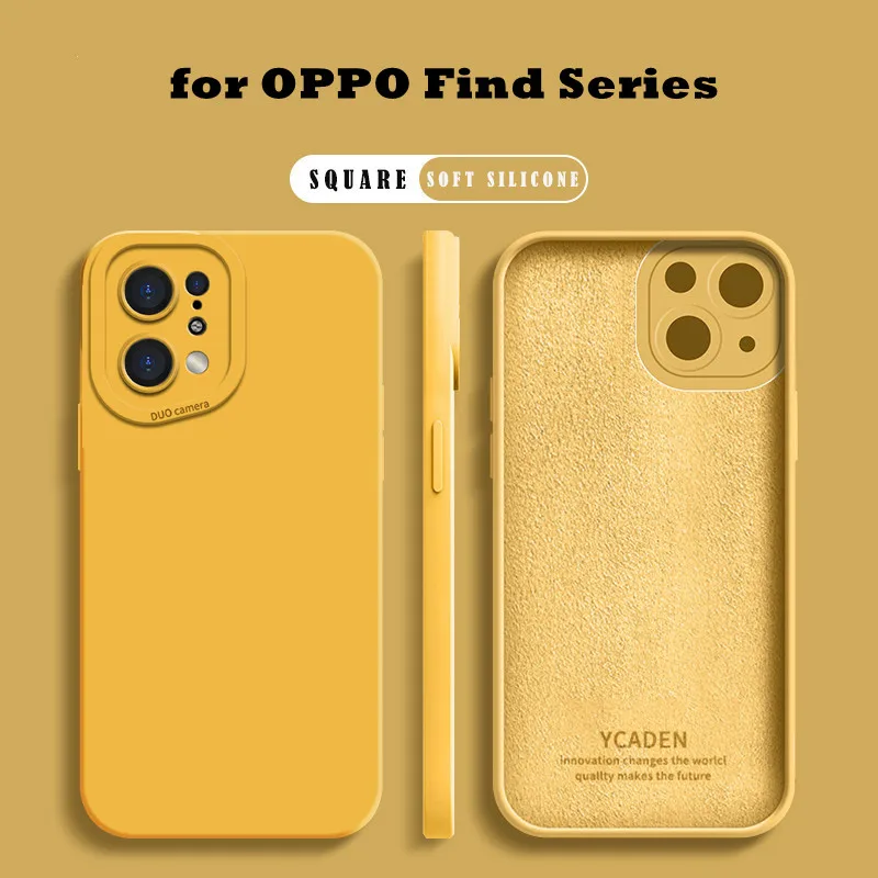 Fashion Lens Protection Liquid Silicone Phone Case for OPPO Find X5 X6 X7 Pro X3 Lite Built-in Fluff Shockproof Soft Cover Shell