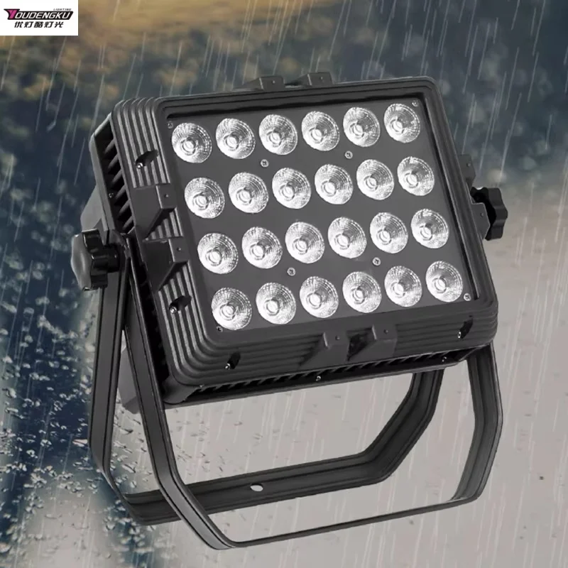 2 pieces 24x18w 6in1 rgbwa uv IP65 waterproof led wall washer uplights ip65 dmx city color led outdoor wall light