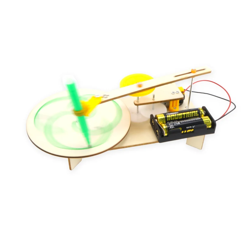 NOWY 1 szt. Drewniany Elektryczny Plotter Robot Zestaw DIY Naukowy STEM Zabawka Edukacyjna Automatyczna Maszyna do Rysowania Model do Nauki Fizyki dla Dzieci