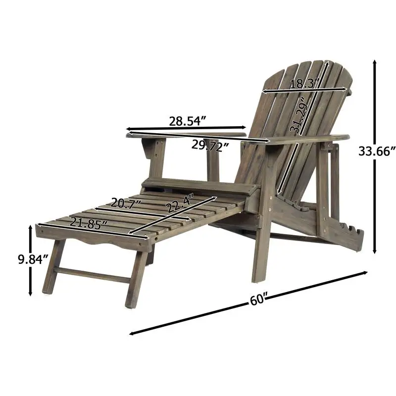 استبدال كرسي Malibu Adirondack - أثاث مريح للفناء الخارجي - تصميم مقاوم للطقس - مثالي للاسترخاء و #4