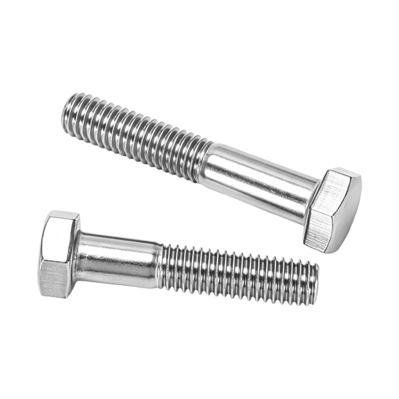 DIN931 Half Thread Hexagon Head Hex Bolt, A2-70 304 Stainless Steel External Hex Head Fastener Machine Screw, M6 M8M10M12M14M16