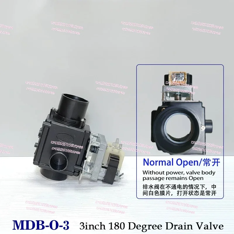 2/3 Inch 180 Degree Drain Valve for Washing Machines 3 Ways Normally Open 220V 50-60Hz