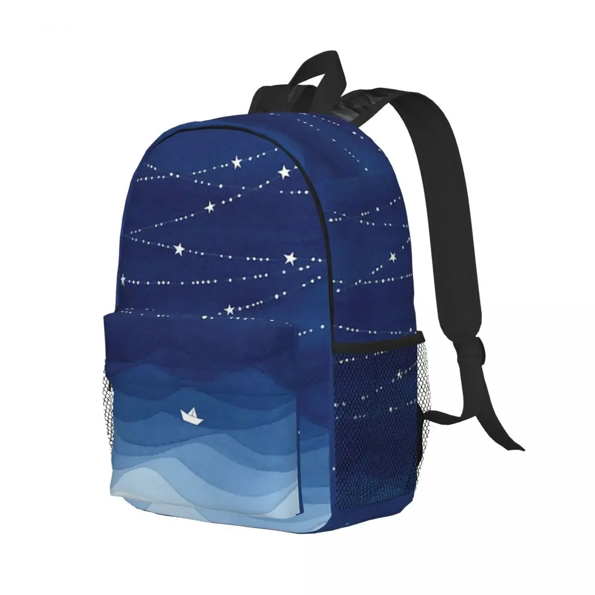 Garland Of Stars IV, mochilas de acuarela náutica, mochila para niños y niñas, mochilas escolares de dibujos animados para niños, mochila de viaje, bolso de hombro