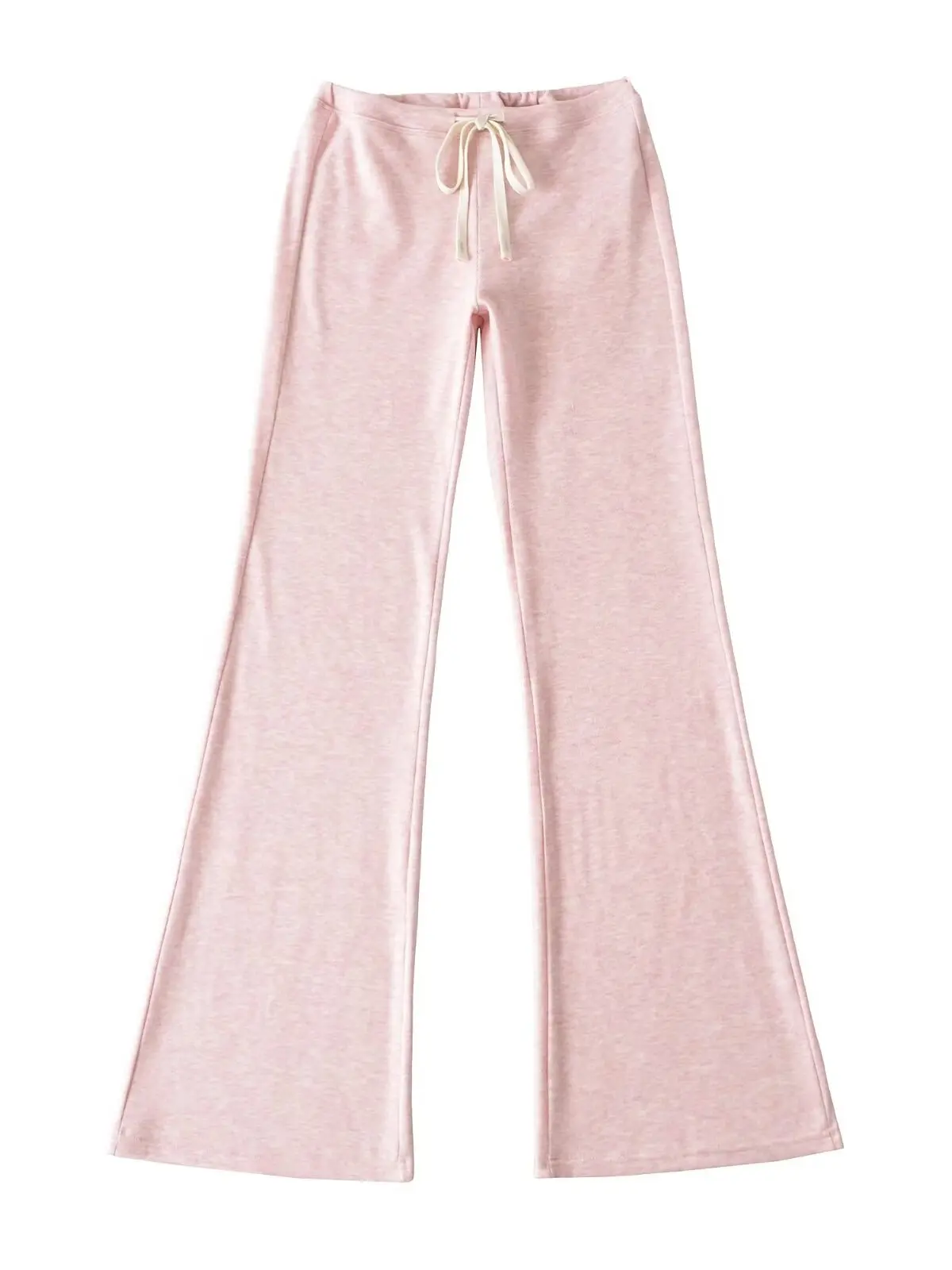 Pantaloni da yoga Dstring a vita bassa American Sle Pantaloni casual da donna Pantaloni micro svasati dimagranti larghi Pantaloni lunghi fino al pavimento