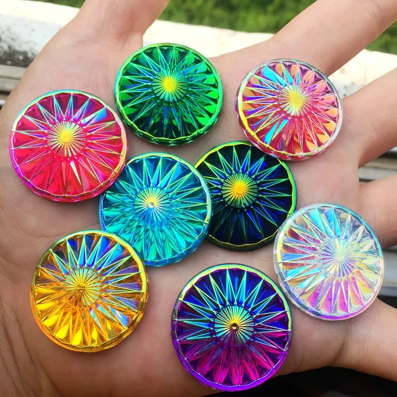 8Pcs Shiny Round Fl…