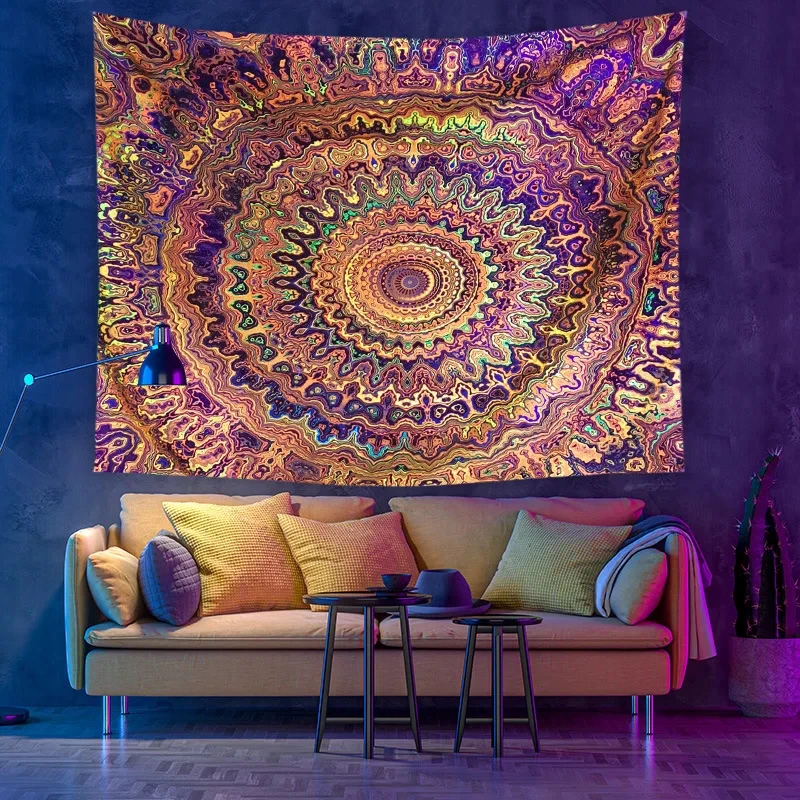 VIKAMA Rainbow Tie Dye Spiral Tapestry Wall Hanging, 6 Designs, Wall Decor for Bedroom Living Room Dorm