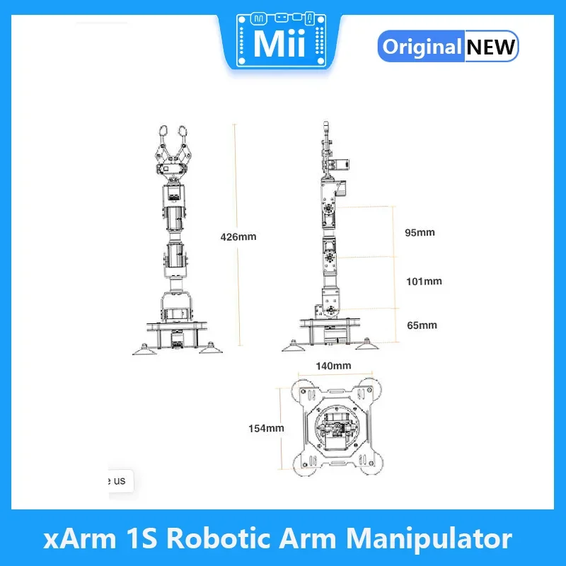 xArm 1S: braço robótico servo de ônibus inteligente Hiwonder para programação