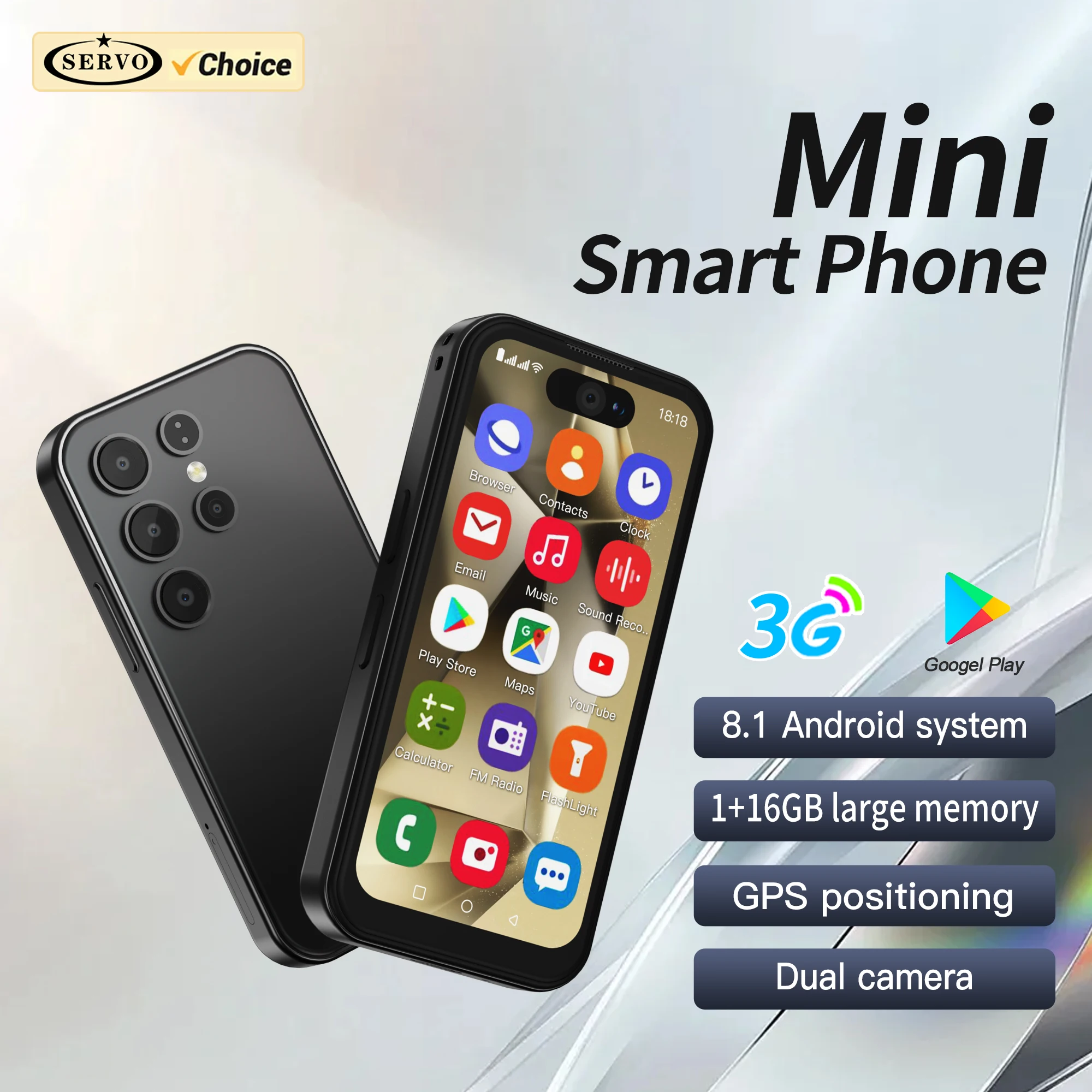 2025 NEW SERVO S24 Ultra 3G Mini Smartphone 2 SIM Standby Android System 1GB+16GB Memory WiFi 3.75