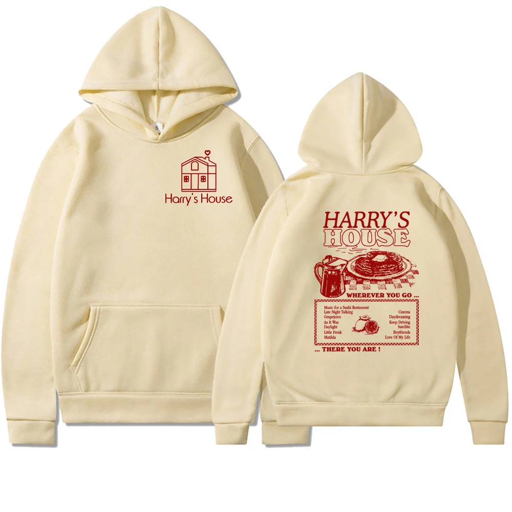 Vintage Harry's House Hoodie Double Side Print Harry's House Track List Pullover Harry's Home  As It Was Hoodie HS Tpwk Hoodies