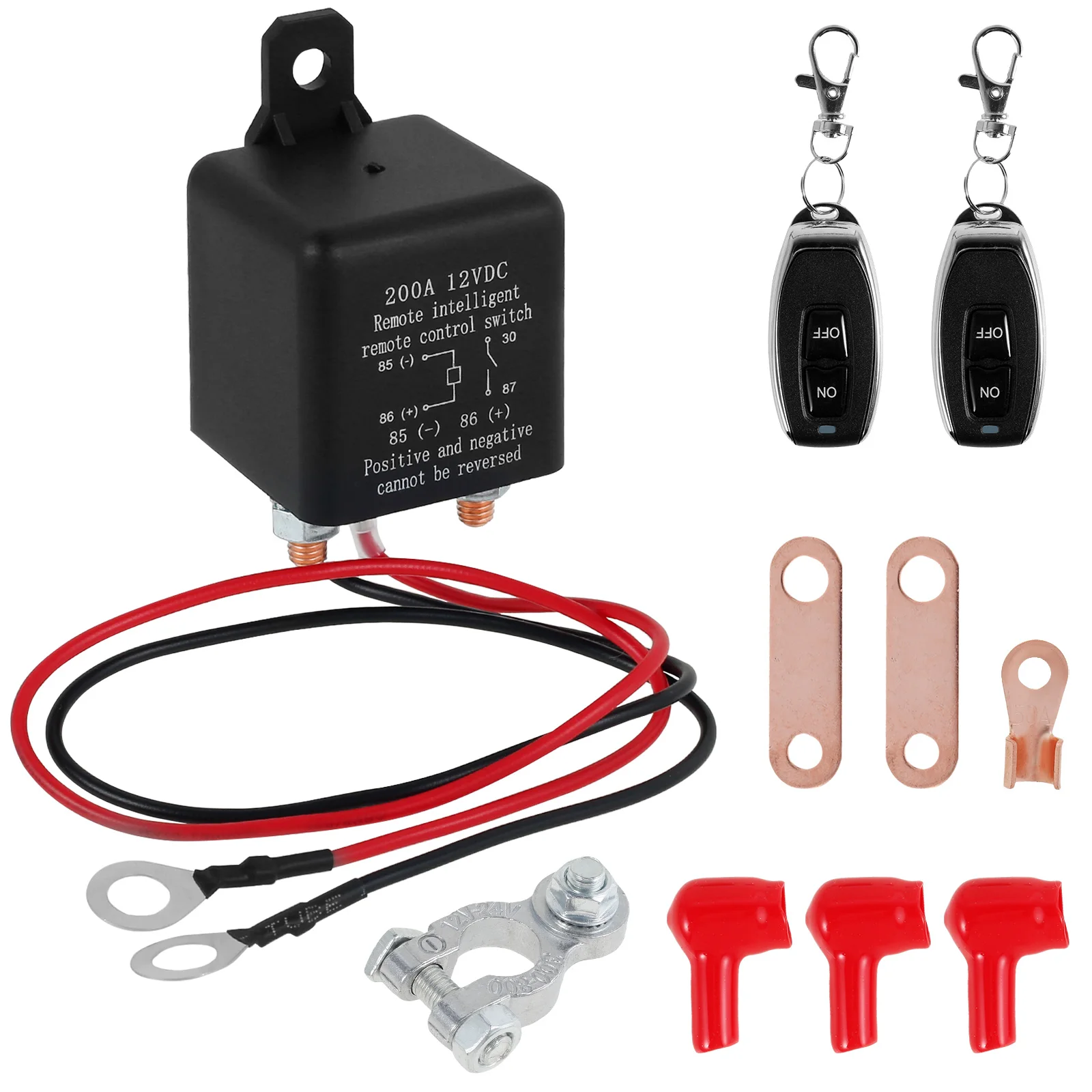 12V 200A Battery Disconnect Switch Versatile Double Remote Control Car Battery Isolator Easy to Use Low Current Standby Battery