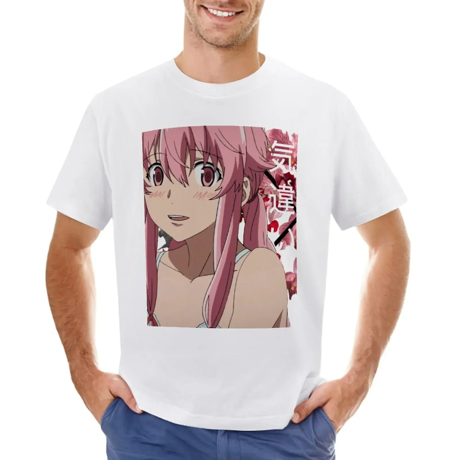 Yuno Gasai - Mirai Nikki T-Shirt korean fashion sublime anime tshirts for men