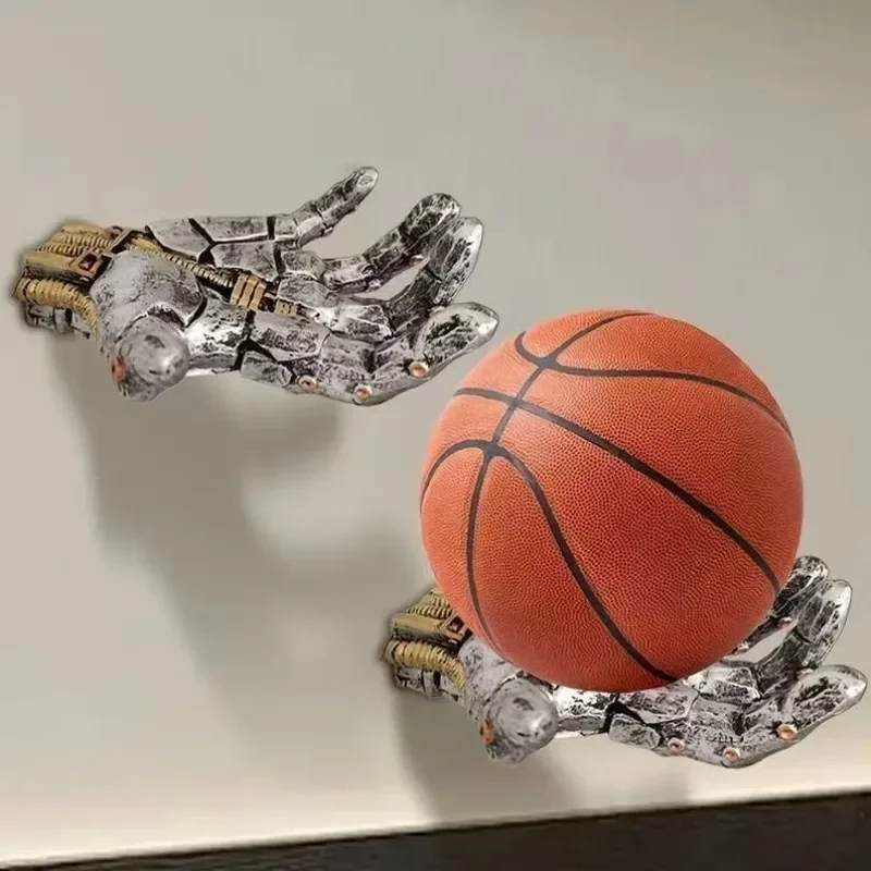Creative Cyberpunk Robot Basketball Stand Football Stand Room Ornament Living Room Wall Decoration Home Decoration