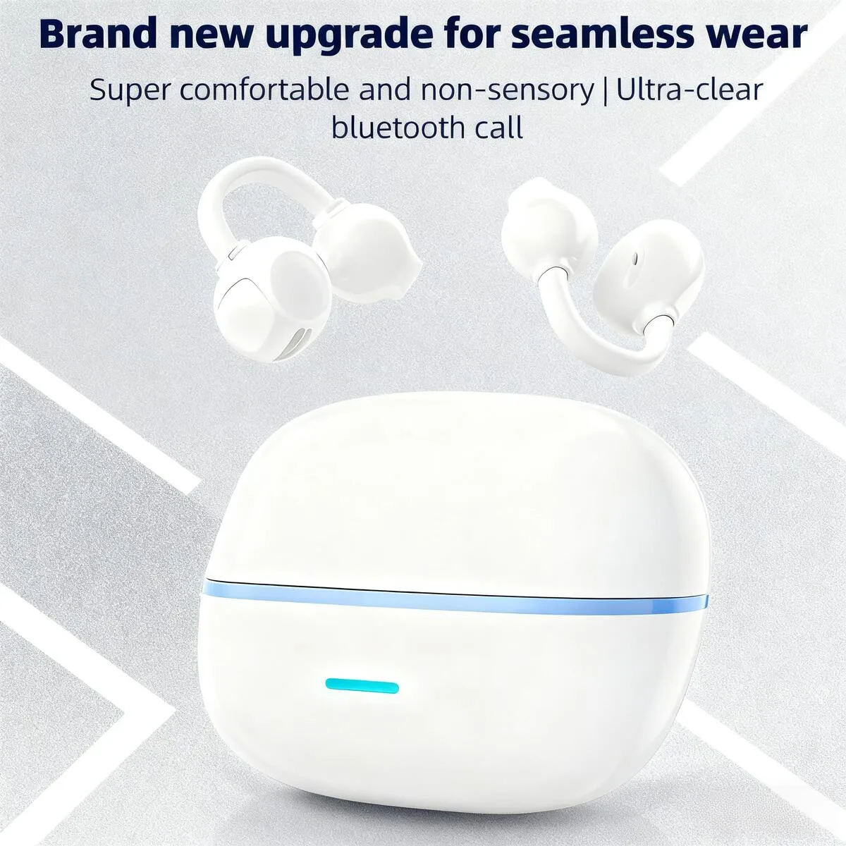 

Open Ear Bluetooth Wireless IPX5 Waterproof Ear-clip Headphones Long Endurance Senseless Wear Headsets For Music Outdoor Sport