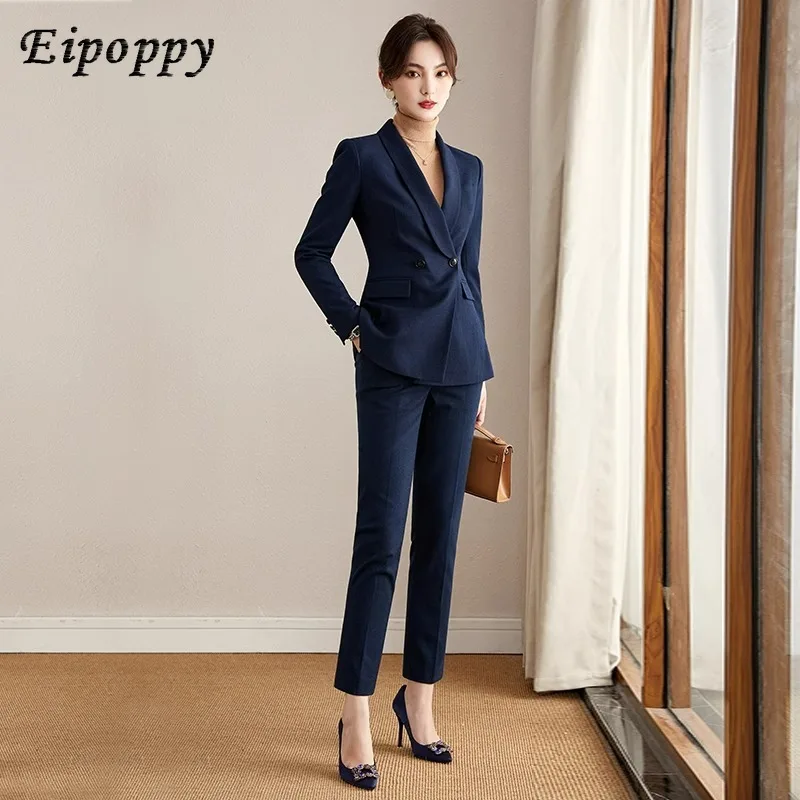 High end suit set for women, autumn and winter workwear for women