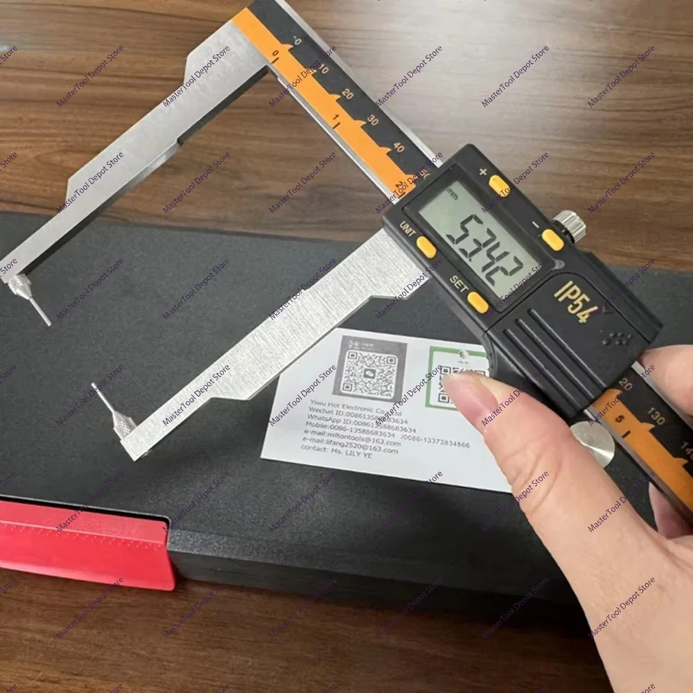 0-200/0-300MM Interchangeable Probe Inner Groove Digital Caliper with Threaded Hole (including 4 Probes) Detachable Probe