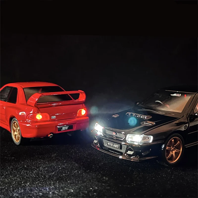 1:32 Subaru Impreza WRX STI Alloy Sports Car Model Diecasts Metal Racing Vehicles Car Model Simulation Sound Light Kids Toy Gift