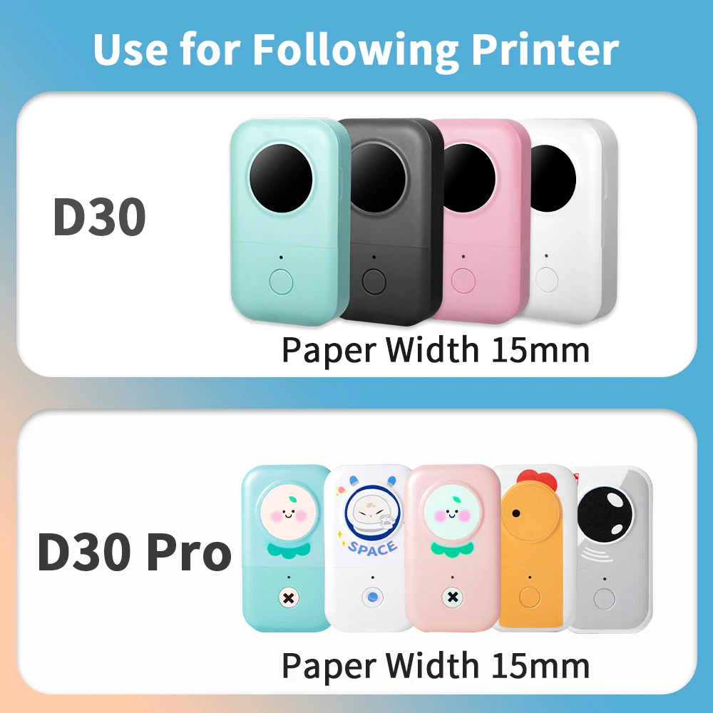 Phomemo D30 Thermal Label Self-Adhesive Label Paper Transparent Circle for D30/D30Pro Label Printer Suitable for Home Office