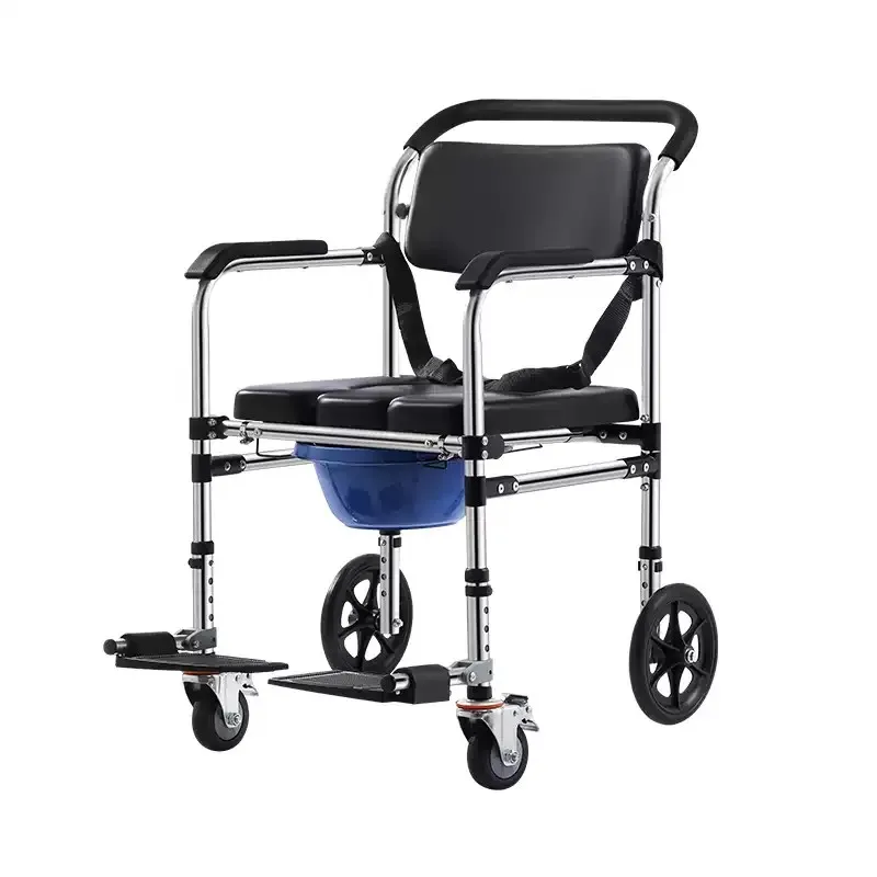 Chaise de toilette pliable réglable, chaise de toilette mobile pour personnes âgées, handicapées et femmes enceintes, chaise de bain pour usage domestique