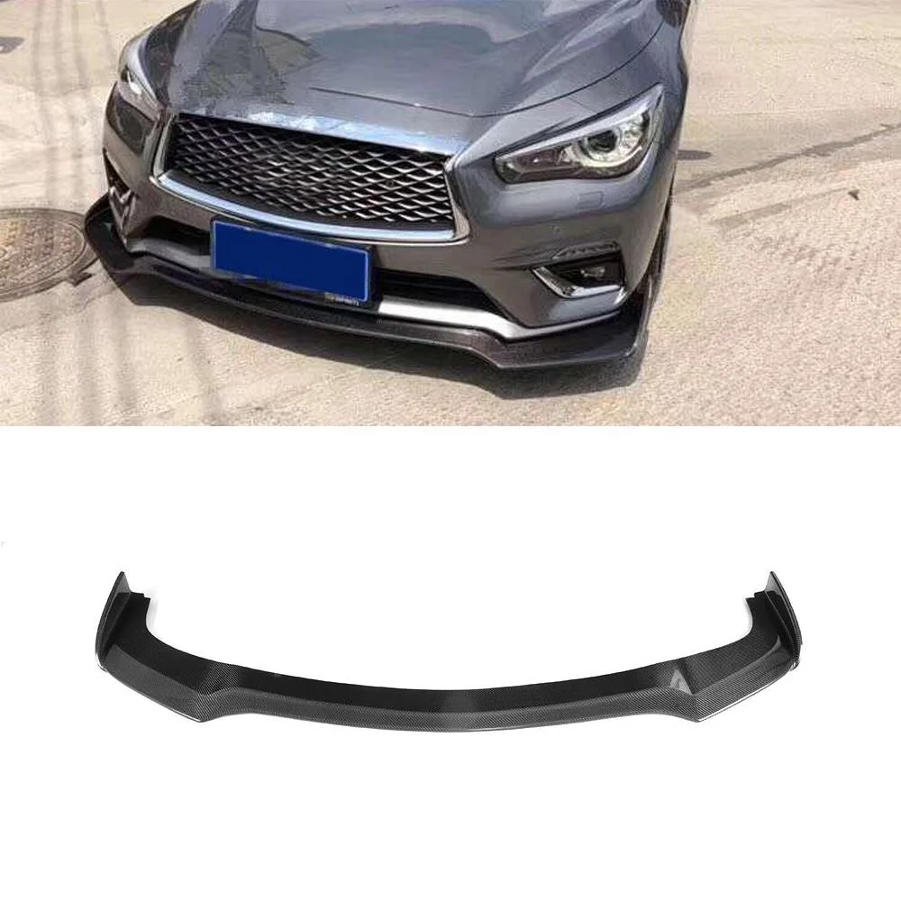 

Body Parts Carbon Fiber Front Bumper Lip For INFINITI Q50 Front Splitter 2018 2019 2020