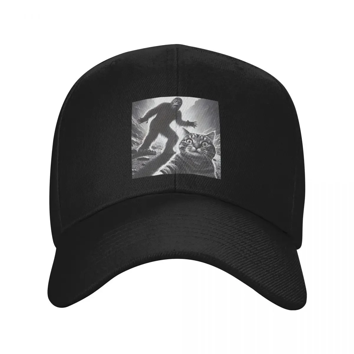 Scared Cat Selfie Trucker Hat Caps Men Baseball Cap Women's Baseball Cap
