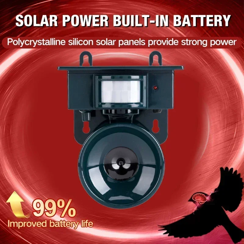 Yard‑use Solar Deterrent Gear, Ultrasonic Repeller Driving Mice Birds Away From Outdoor Vegetable Plot view 6