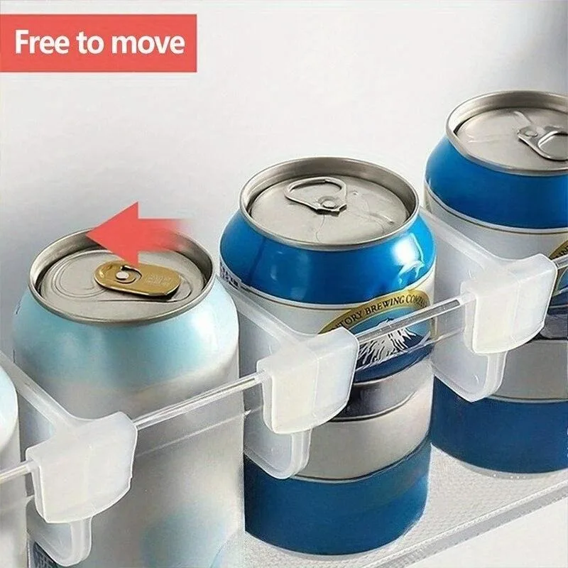 20Pcs Refrigerator Storage Partition Board Retractable Plastic Divider Kitchen Bottle Can Shelf Organizer
