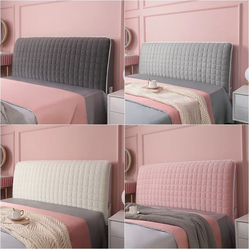 

Nordic Quilted Bed Head Cover All-inclusive Elastic Bed Headboard Cover Anti-slip Protector Cover for Upholstered Headboard Home