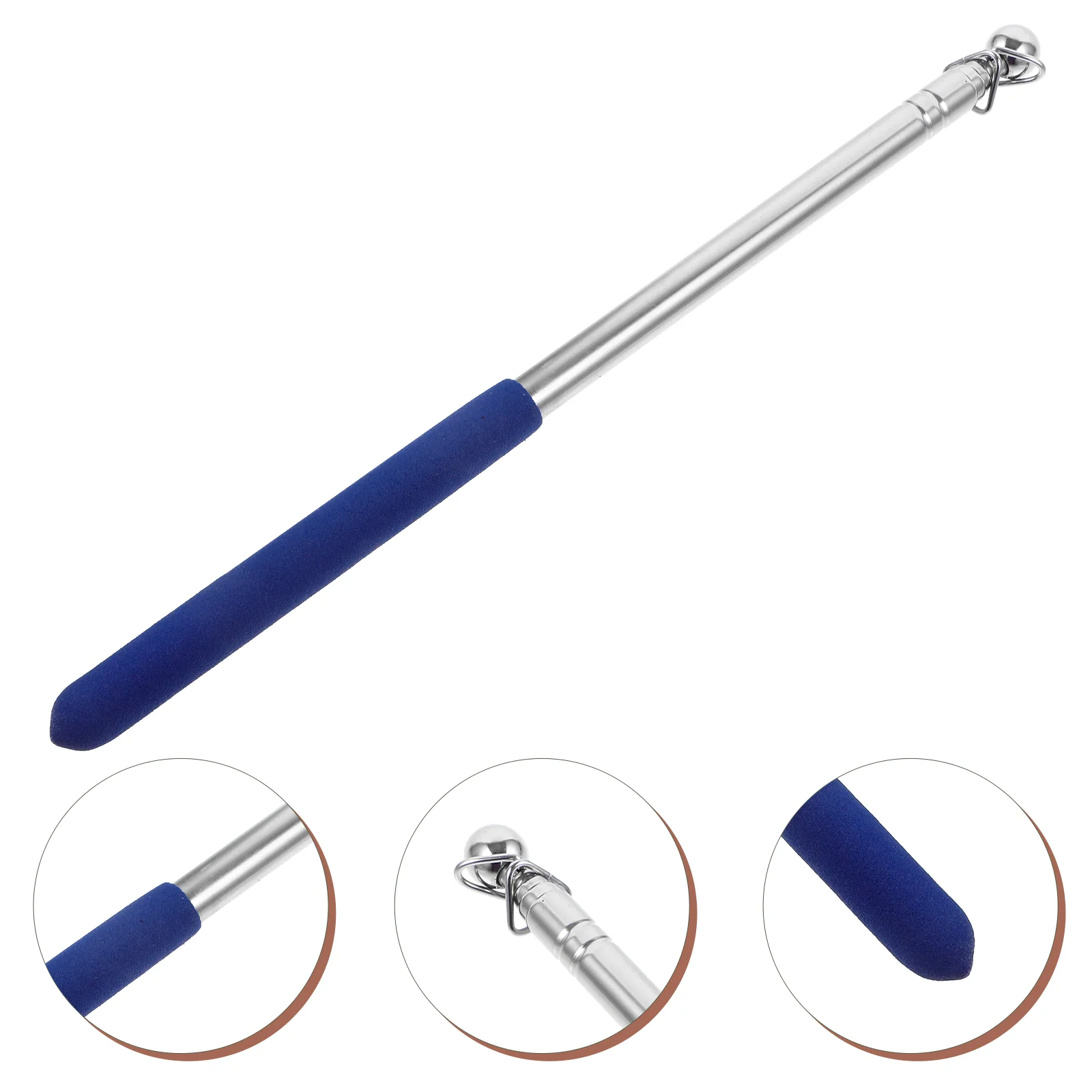 

Flagpole Durable Flagpoles Outdoor Ribbons Rods Tour Guide Blue Telescopic Retractable For