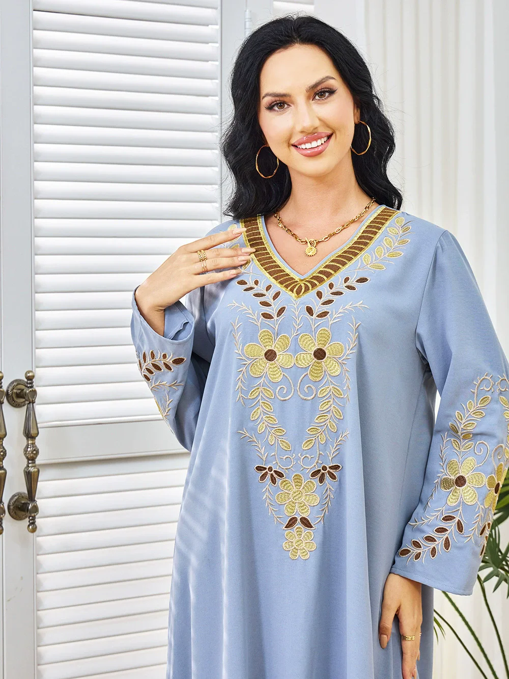 Moyen-Orient dubaï mode été nouvelle mode de luxe musulmane robe brodée robe de soirée pour femmes saoudiennes