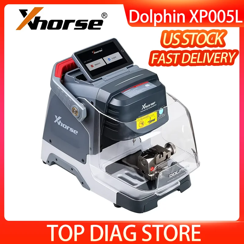 Xhorse Dolphin XP005L Automatic Key Cutting Machine Universal Key Duplicating Machine For Automotive Locksmiths With High-Definition Digital Display Screen