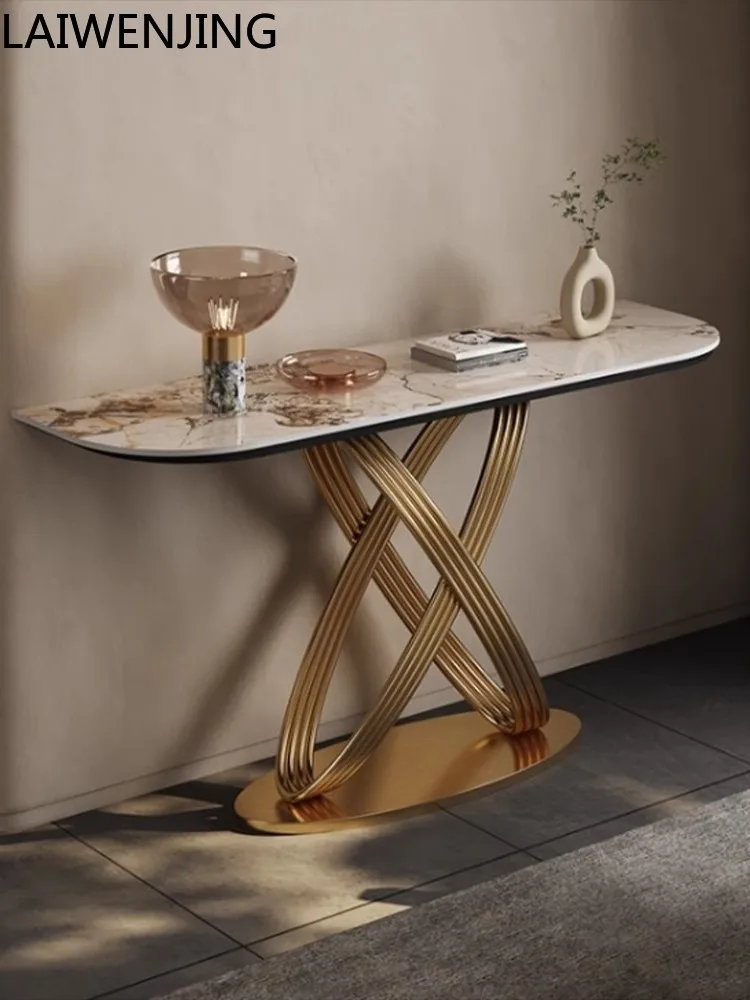 

SGF Italian Style Light Luxury Entryway Table Wall-Mounted Entryway Creative Decorative Table