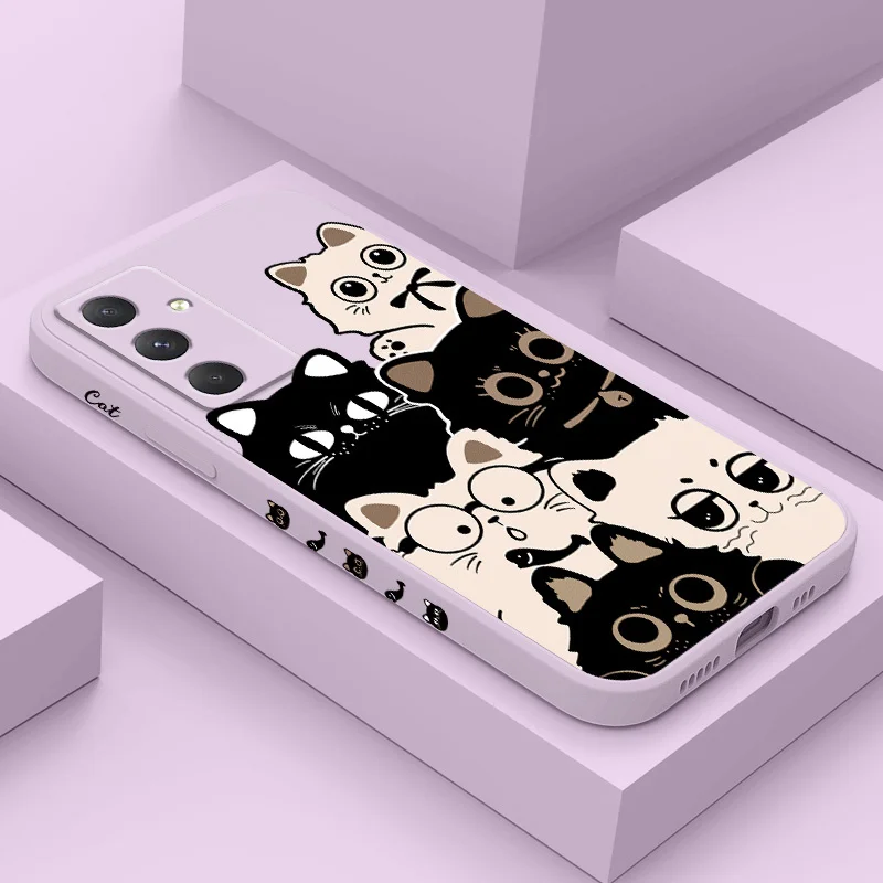 

Clever Sweet Cat Phone Case For Samsung Galaxy A56 A36 A26 A16 A06 A55 A35 A25 A15 A05 A05S A54 A34 A24 A14 A04 A04S A04E 4G 5G
