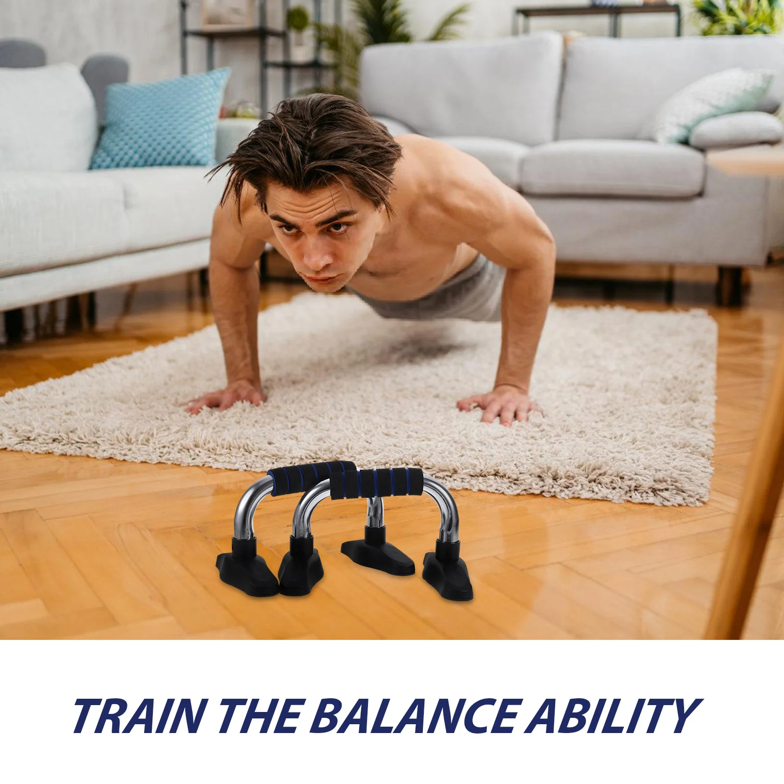 

1Pair Push-Up Bars Sturdy Household Fitness Equipment for Arm Muscle Training Workout Exercise Device Push-Up Handles