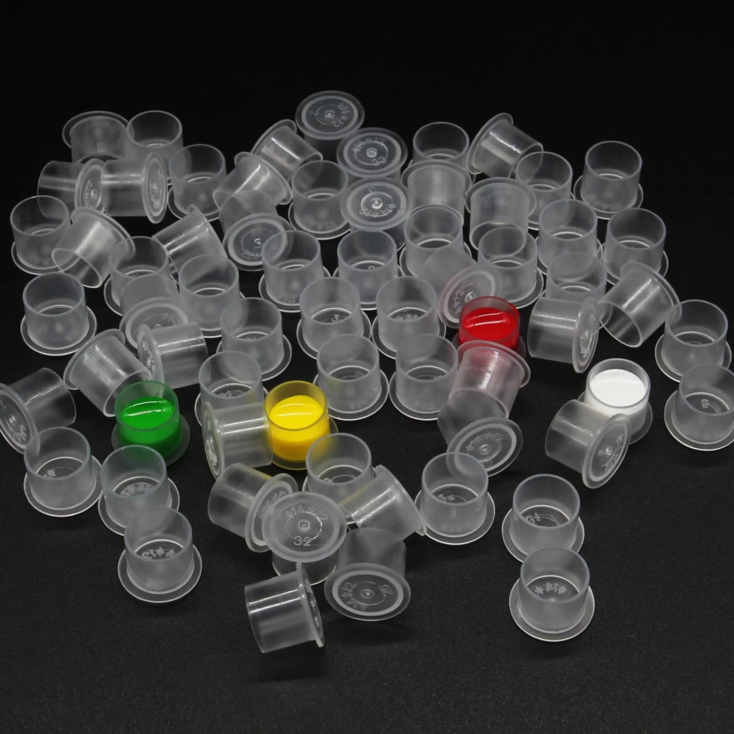 DMTATTOO 500/1000 sztuk tatuaż plastikowy tusz do tatuażu kubek Cap Pigment przezroczysty uchwyt pojemnik z dnem do końcówki igły uchwyt dostawa — zdjęcie 5