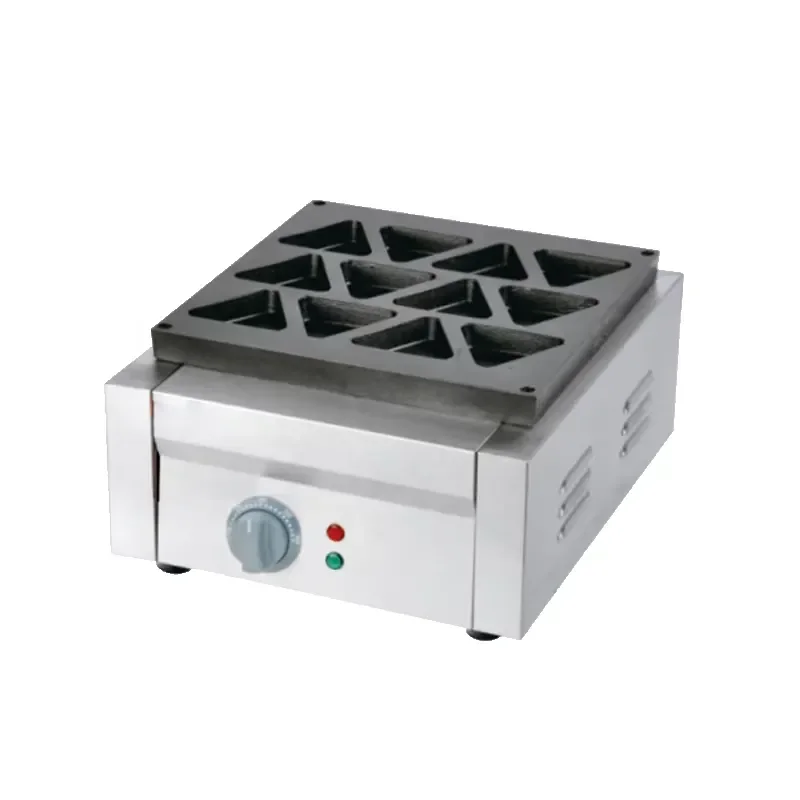 Hot Sale Chef Commercial Kitchen Equipment Non-Stick Electric Triangle Obanyaki Waffle Maker 2500W 1 Year