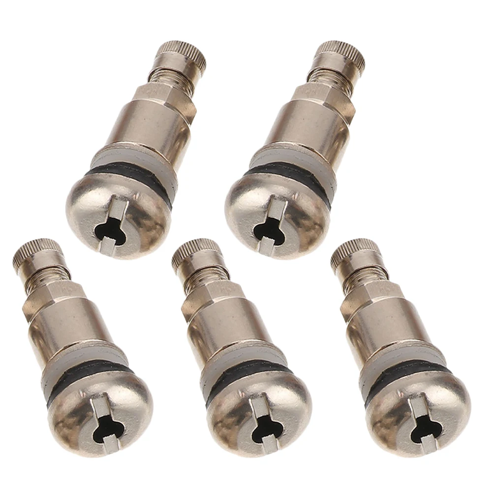 

5 Pcs Valve Stems for Wheels Cars Trucks Heavy Duty Stainless Steel Replacement Kit Tire Valve Stem No Leakage Compatible
